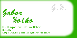 gabor wolko business card